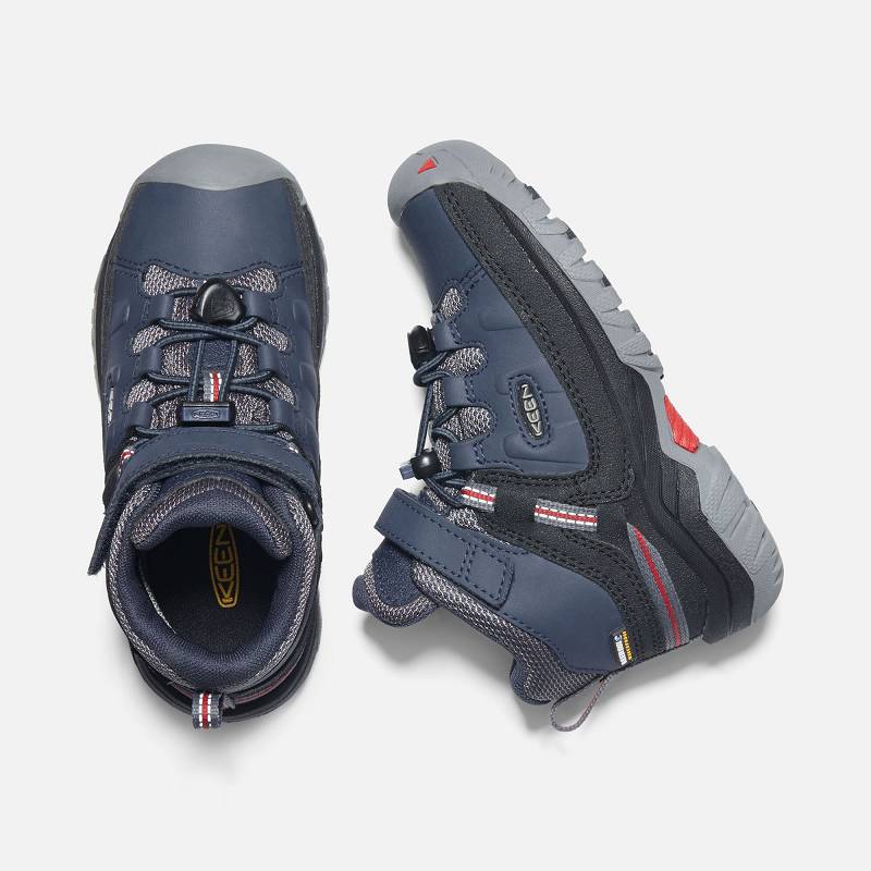 Keen Targhee Waterproof Wanderstiefel Kinder DE-97150 Blue Nights/Red Carpet - Keen Kinderschuhe Bla